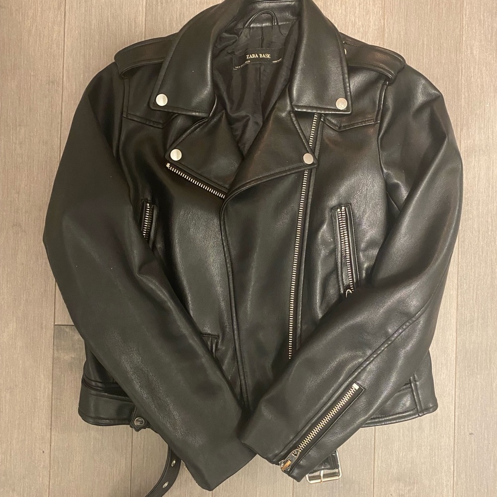 Zara faux leather jacket